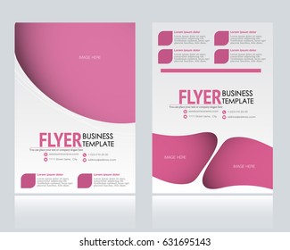 Abstract flyer design background. Brochure template. Annual report cover. For magazine, business, education, presentation. Vector illustration a4 size.  Pink color.