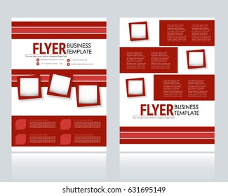 Abstract flyer design background. Brochure template. Annual report cover. For magazine, business, education, presentation. Vector illustration a4 size.  Red color.