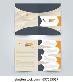 Abstract flyer design background. Brochure template. Can be used for magazine cover, business mockup, education, presentation, report. Orange color