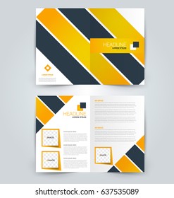 Abstract flyer design background. Brochure template. Can be used for magazine cover, business mockup, education, presentation, report. Orange color