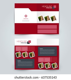 Abstract flyer design background. Brochure template. Can be used for magazine cover, business mockup, education, presentation, report. Red color