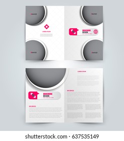 Abstract flyer design background. Brochure template. Can be used for magazine cover, business mockup, education, presentation, report. Pink color