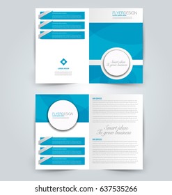 Abstract flyer design background. Brochure template. Can be used for magazine cover, business mockup, education, presentation, report. Blue color