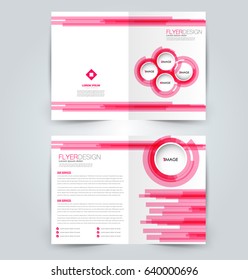 Abstract flyer design background. Brochure template. Can be used for magazine cover, business mockup, education, presentation, report. Pink color.