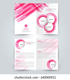 Abstract flyer design background. Brochure template. Can be used for magazine cover, business mockup, education, presentation, report. Pink color.