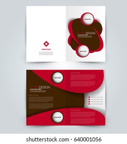 Abstract flyer design background. Brochure template. Can be used for magazine cover, business mockup, education, presentation, report. Red and brown color.