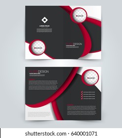 Abstract flyer design background. Brochure template. Can be used for magazine cover, business mockup, education, presentation, report. Red and black color.