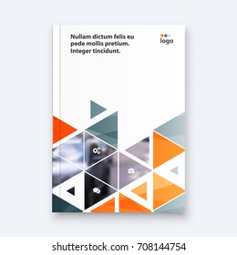 Abstract flyer design background. Brochure template. Can be used for magazine cover, business mockup, education, presentation, report. a4 size with editable elements. EPS 10.
