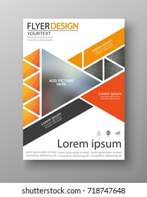 Abstract flyer design background. Brochure template. Can be used for magazine cover, business mockup, education, presentation, report. Vector eps 10.