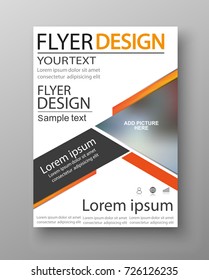 Abstract flyer design background. Brochure template. Can be used for magazine cover, business mockup, education, presentation, report. Vector eps 10.