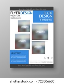 Abstract flyer design background. Brochure template. Can be used for magazine cover, business mockup, education, presentation, report. Vector eps 10.