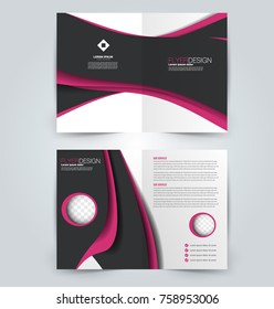 Abstract flyer design background. Brochure template. Can be used for magazine cover, business mockup, education, presentation, report. Black and pink color.