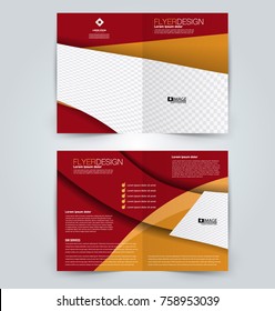Abstract flyer design background. Brochure template. Can be used for magazine cover, business mockup, education, presentation, report. Orange and red color.