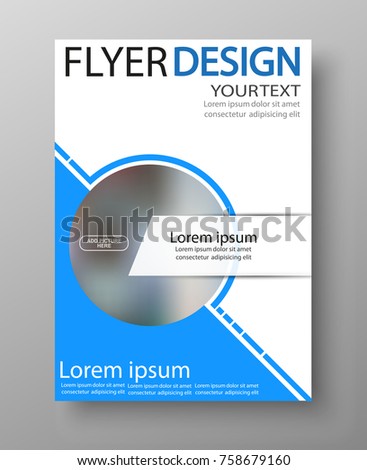 Abstract flyer design background. Brochure template. Can be used for magazine cover, business mockup, education, presentation, report. Vector eps 10.