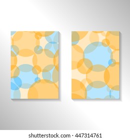 Abstract flyer design background with circles. Brochure template with geometric pattern. Can be used for magazine cover, education, presentation, poster, card design, report or booklet.