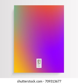 Abstract flyer design with colorful gradient background and your text Eps 10 stock vector illustration 