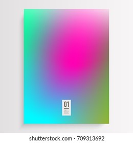 Abstract flyer design with colorful gradient background and your text Eps 10 stock vector illustration 