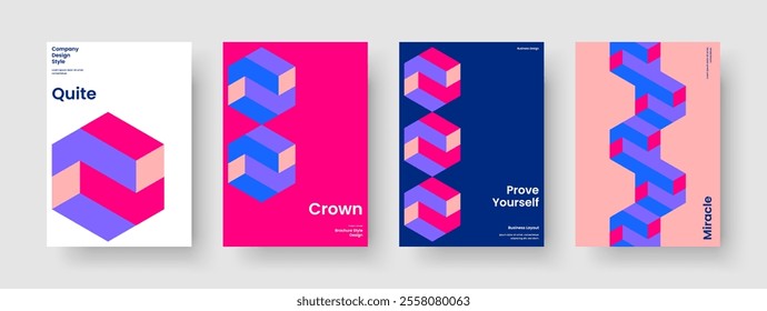 Abstract Flyer Design. Geometric Business Presentation Layout. Isolated Book Cover Template. Banner. Report. Background. Brochure. Poster. Advertising. Notebook. Journal. Catalog. Portfolio