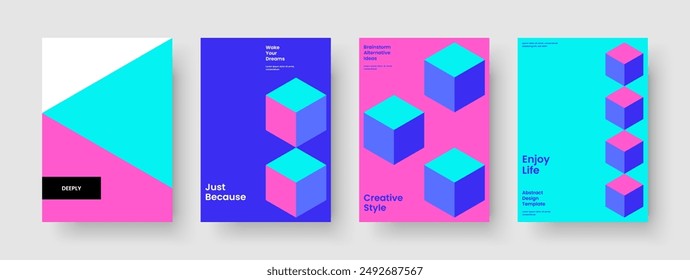 Abstraktes Flyer-Design. Geometrisches Berichtslayout. Isolierte Hintergrund-Vorlage. Broschüre. Geschäftspräsentation. Buchumschlag. Banner. Poster. Merkblatt. Portfolio. Broschüre. Katalog. Flugblatt