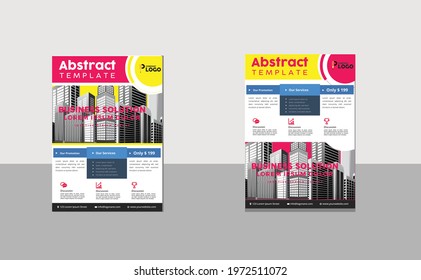 Abstract flyer design template 2021 new.a4 size CMYK color. print ready fill.