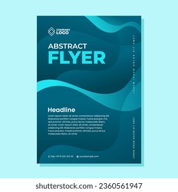 Diseño de volante abstracto, plantilla de volante, folleto, diseño de portada