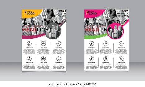 Abstract flyer design template with more color. red yellow and mix color design