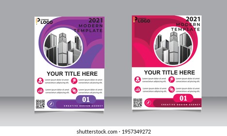 Abstract flyer design template with more color. red yellow and mix color design