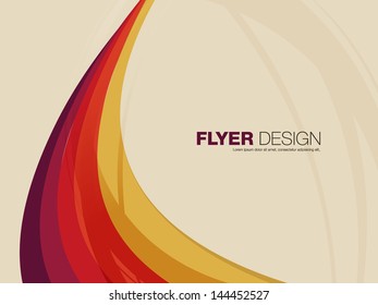 Abstract flyer design with wave. professional & corporate use Eps 10