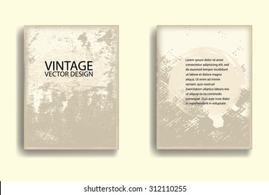 Abstract Flyer In Grunge Style. Scratch Distressed Texture. Wall Background.