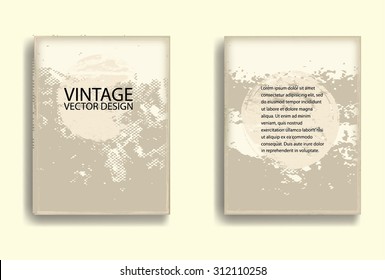 Abstract Flyer in Grunge Style. Scratch Distressed Texture. Wall Background.