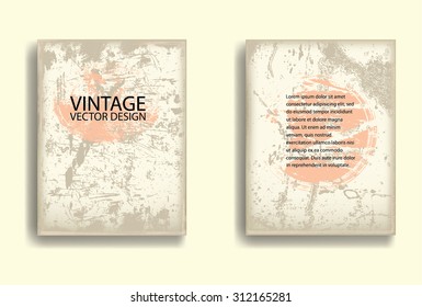 Abstract Flyer in Grunge Style. Scratch Distressed Texture. Wall Background.