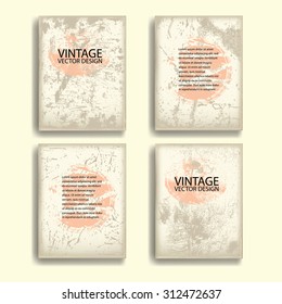 Abstract Flyer in Grunge Style. Scratch Distressed Texture. Wall Background.