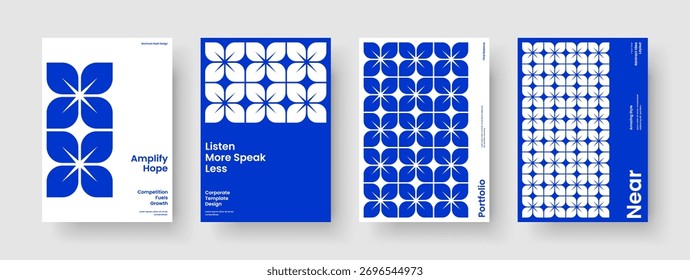 Layout do folheto abstrato. Projeto de fundo geométrico. Modelo de Cartaz Criativo. Capa de Livro. Relatório. Faixa. Brochura. Apresentação de negócios. Folheto informativo. Revista. Catálogo. Boletim informativo. Publicidade