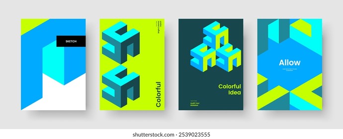 Layout do folheto abstrato. Design de banner geométrico. Modelo de relatório criativo. Apresentação de negócios. Cartaz. Brochura. Capa de Livro. Histórico. Identidade da marca. Catálogo. Folheto informativo. Panfleto. Bloco de Anotações