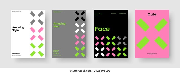 Abstract Flyer Layout. Geometric Poster Template. Creative Business Presentation Design. Banner. Book Cover. Report. Brochure. Background. Advertising. Pamphlet. Handbill. Newsletter. Portfolio