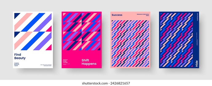 Diseño de folleto abstracto. Plantilla de póster aislado. Diseño de informe geométrico. Presentación empresarial. Antecedentes. Folleto. Pancarta. Portada del libro. Handbill. Cartera. Identidad de marca. Boletín informativo. Portátil