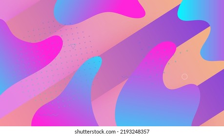 Abstract Flyer. Rainbow Banner. Vibrant Page. Wave Fluid Cover. Neon Journal. Flow Landing Page. Horizontal Geometry. Pink Bright Shape. Magenta Abstract Flyer