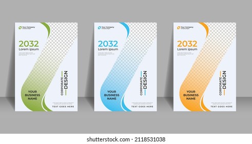 Abstract flyer template for annual report and cover book 
