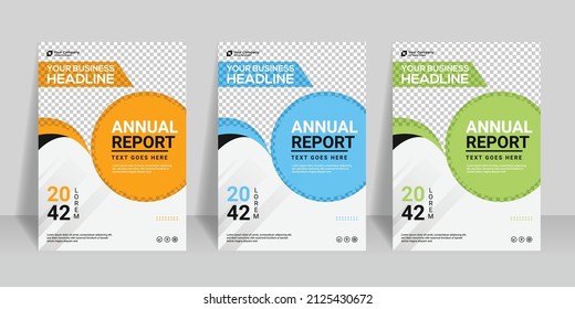 Abstract flyer template for annual report