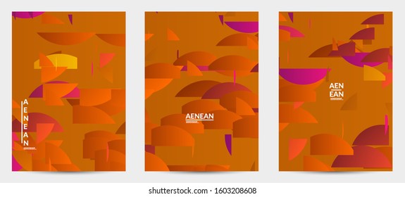 Abstract flyer template with bright colored random stripes. Dynamic modern design with scattered gradient geometric shapes. Simple colorful futuristic elements. Sport music social media layout.