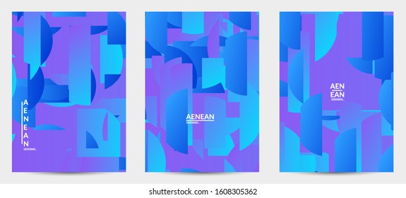 Abstract flyer template with bright colored random stripes. Dynamic modern design with scattered gradient geometric shapes. Simple colorful futuristic elements. Sport music social media layout.