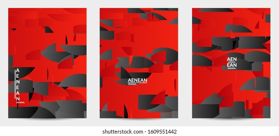 Abstract flyer template with bright colored random stripes. Dynamic modern design with scattered gradient geometric shapes. Simple colorful futuristic elements. Sport music social media layout.