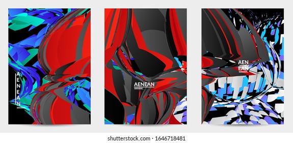 Plantilla de volante abstracta con explosión aleatoria de partículas pequeñas de color brillante. Diseño de medios sociales de música deportiva. Fondo dinámico de arte óptico con movimiento en el espacio ultraterrestre. Vector futurista.