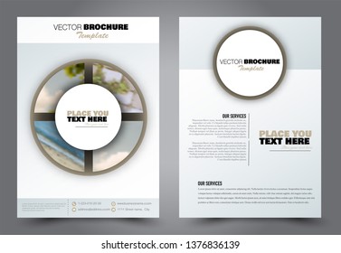 Abstract flyer template. Business brochure design. For education, school, business, presentation. Brown color. Vector illustration.
