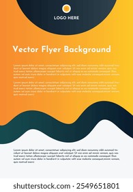 Abstract flyer template combines modern aesthetics with gradients and geometric