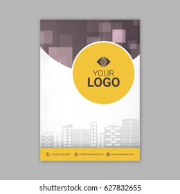 Abstract Flyer, Template or Corporate Banner design with city view for Business concept.