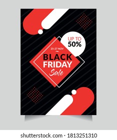 Abstract flyer template design for black friday promotion