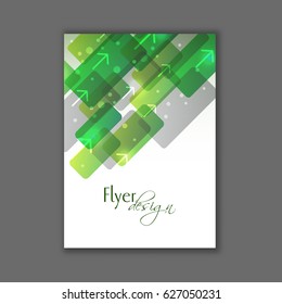 Abstract Flyer, Template design with geometric elements.