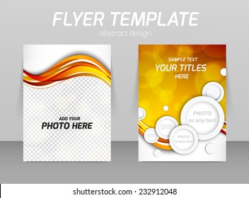 Abstract flyer template design with white circles