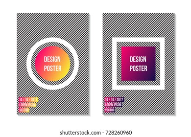 Abstract flyer template, geometric design, vector illustration